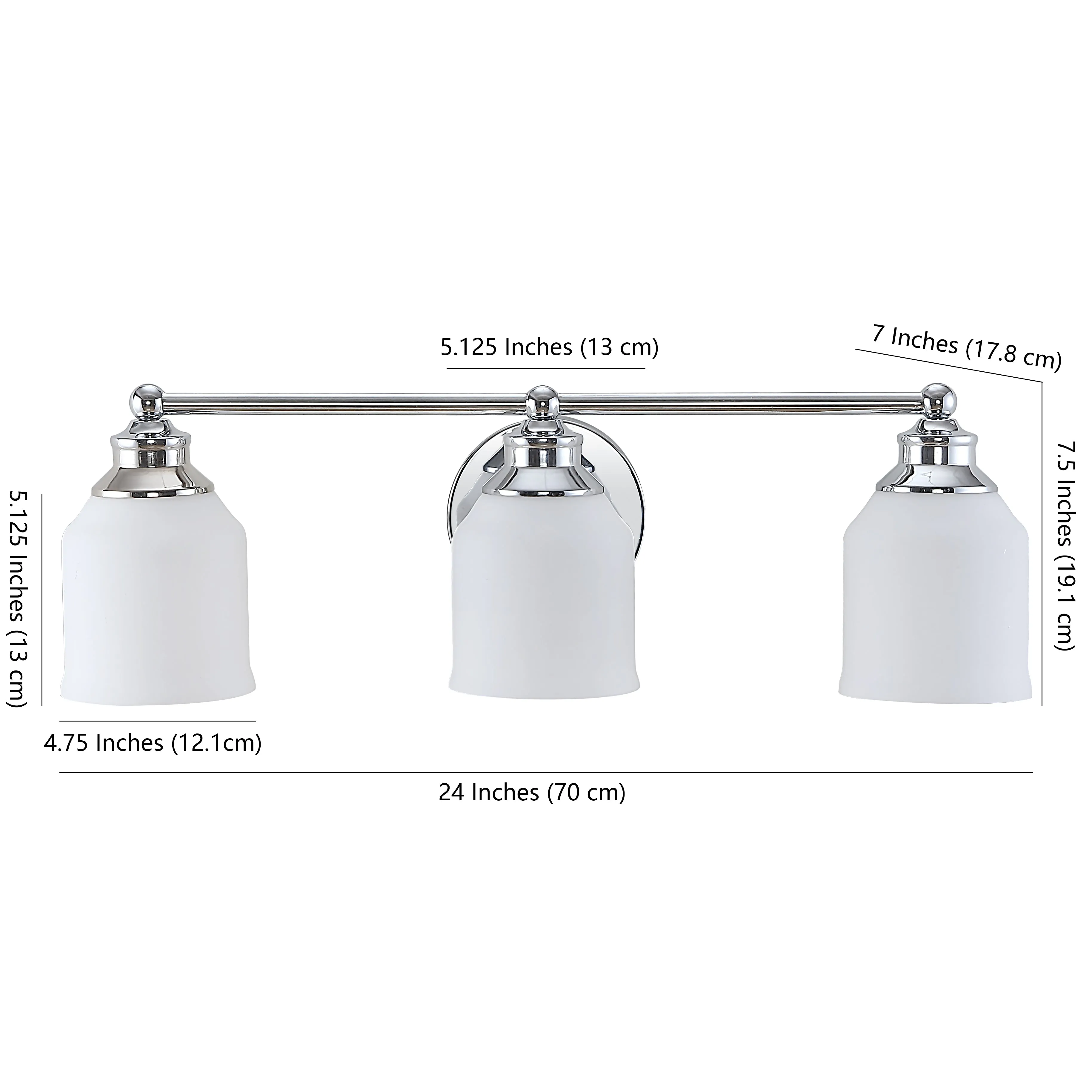 Berkley Iron/Frosted Glass Farmhouse Cottage LED Vanity Light