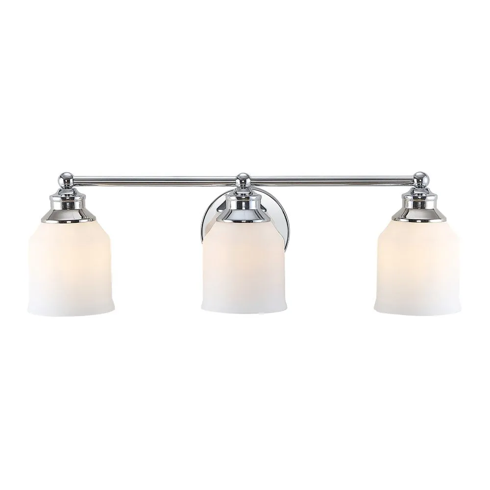 Berkley Iron/Frosted Glass Farmhouse Cottage LED Vanity Light