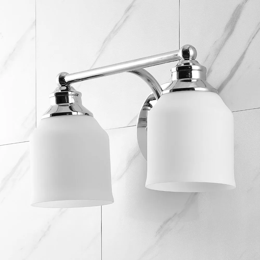 Berkley Iron/Frosted Glass Farmhouse Cottage LED Vanity Light