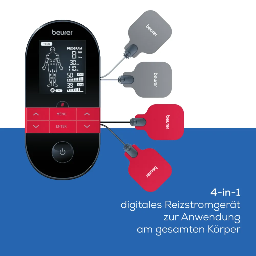 Beurer Digital TENS/EMS EM 59 mit Wärmefunktion | Packung (1 Stück)