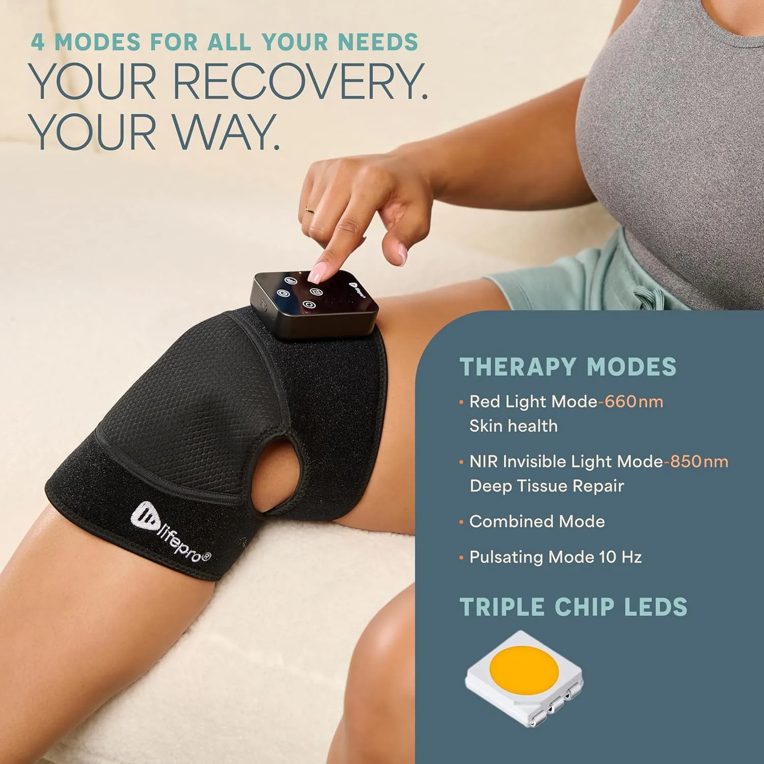 Biorecover Go Light Therapy Knee Brace