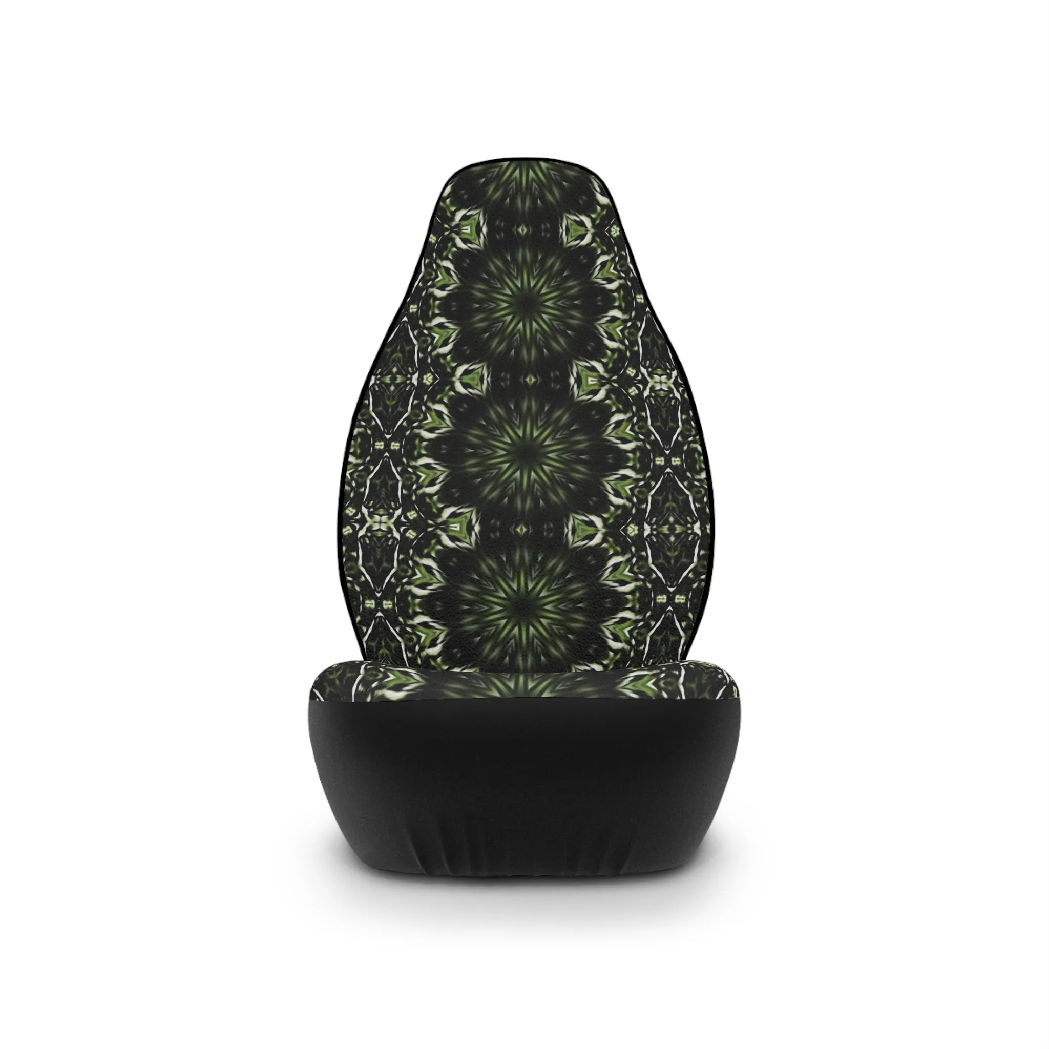 Black and White Mandala Car Seat Cover
