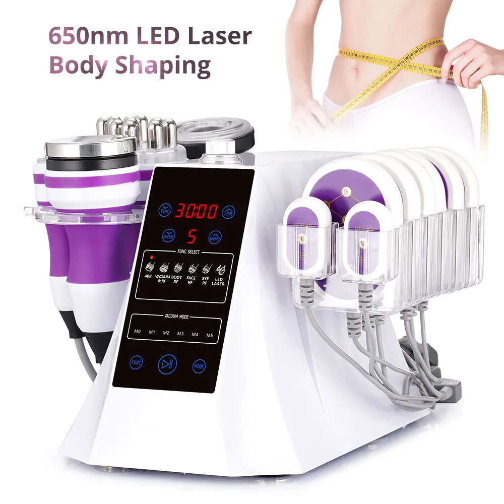 Black Friday 6 In 1 Cavitation 2.0 40K Machine With Red Light Therapy Belt