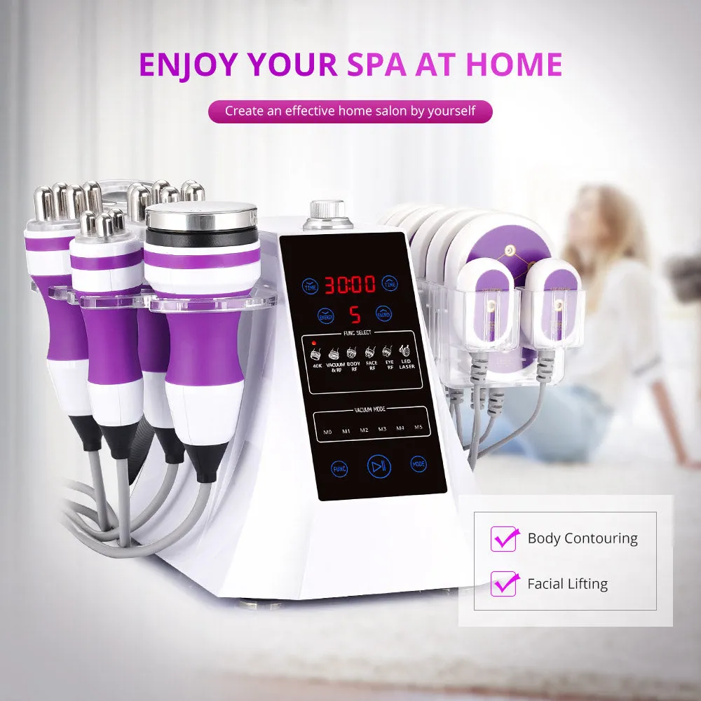 Black Friday 6 In 1 Cavitation 2.0 40K Machine With Red Light Therapy Belt