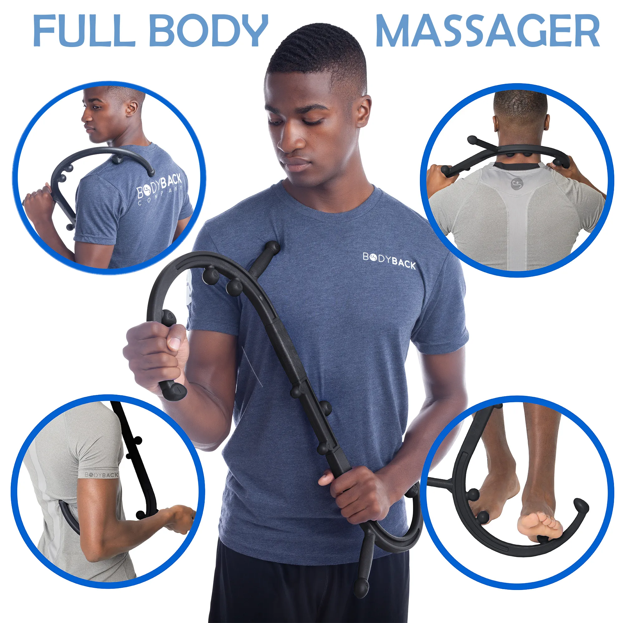 Body Back Buddy 2.0 Classic 2 piece Made in USA Trigger Point Massage Tool