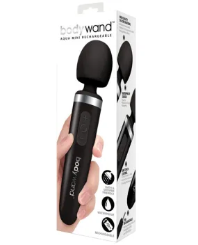 Bodywand Aqua Mini Rechargeable Wand Vibrator - Black