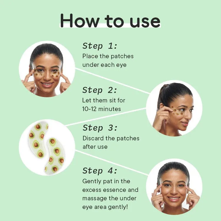 Brightening Under Eye Hydrogel Patch with Avocado Vitamins C & E (Pack of 6)
