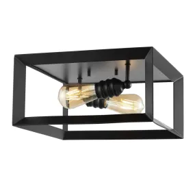 Bruckeolm 13" 2-Light Iron Modern Farmhouse LED Flush Mount