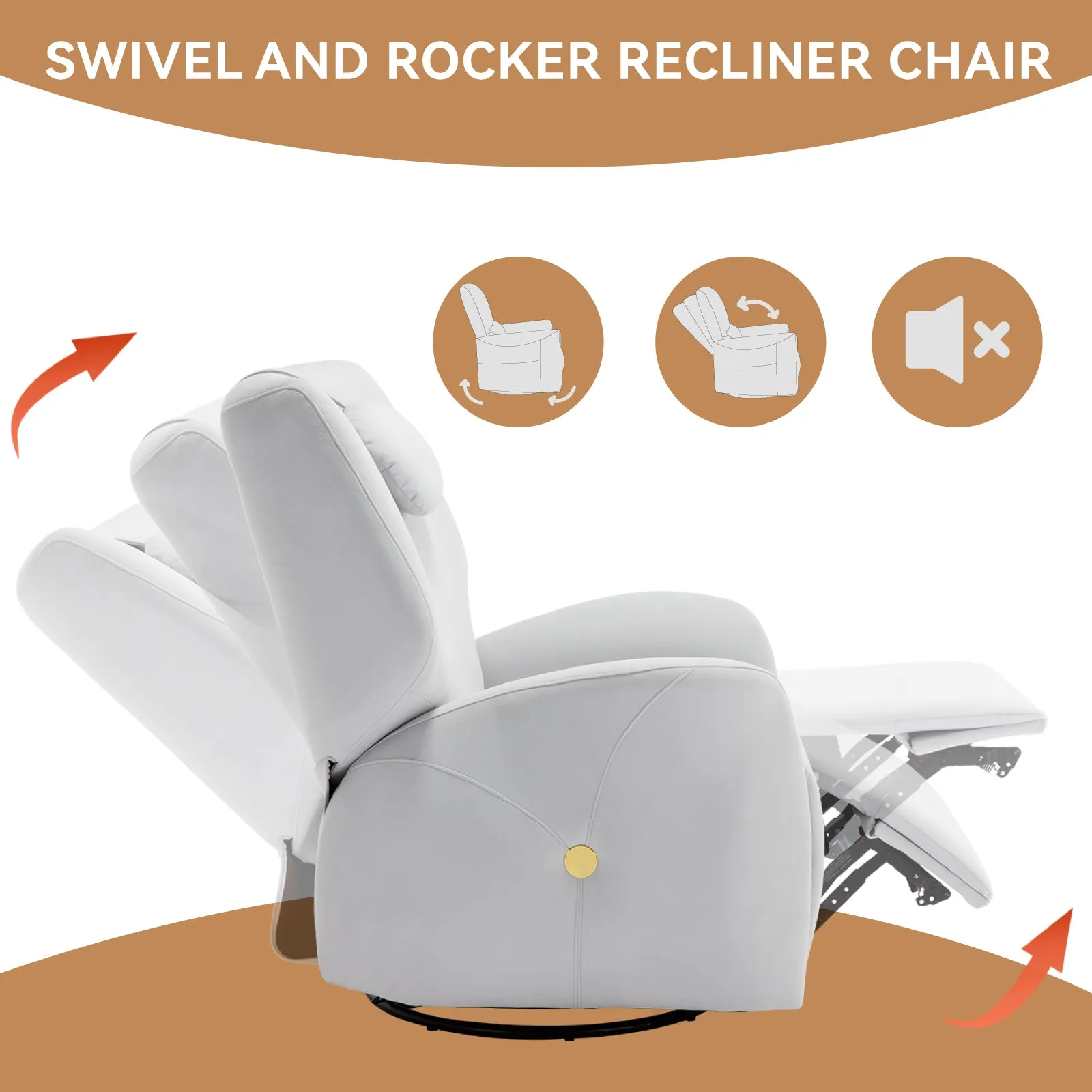 Bryce Power Recliner Chair with Lumbar and Neck Support - Beige