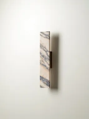 Canti - Calacatta Viola marble and aged brass rectangular wall light