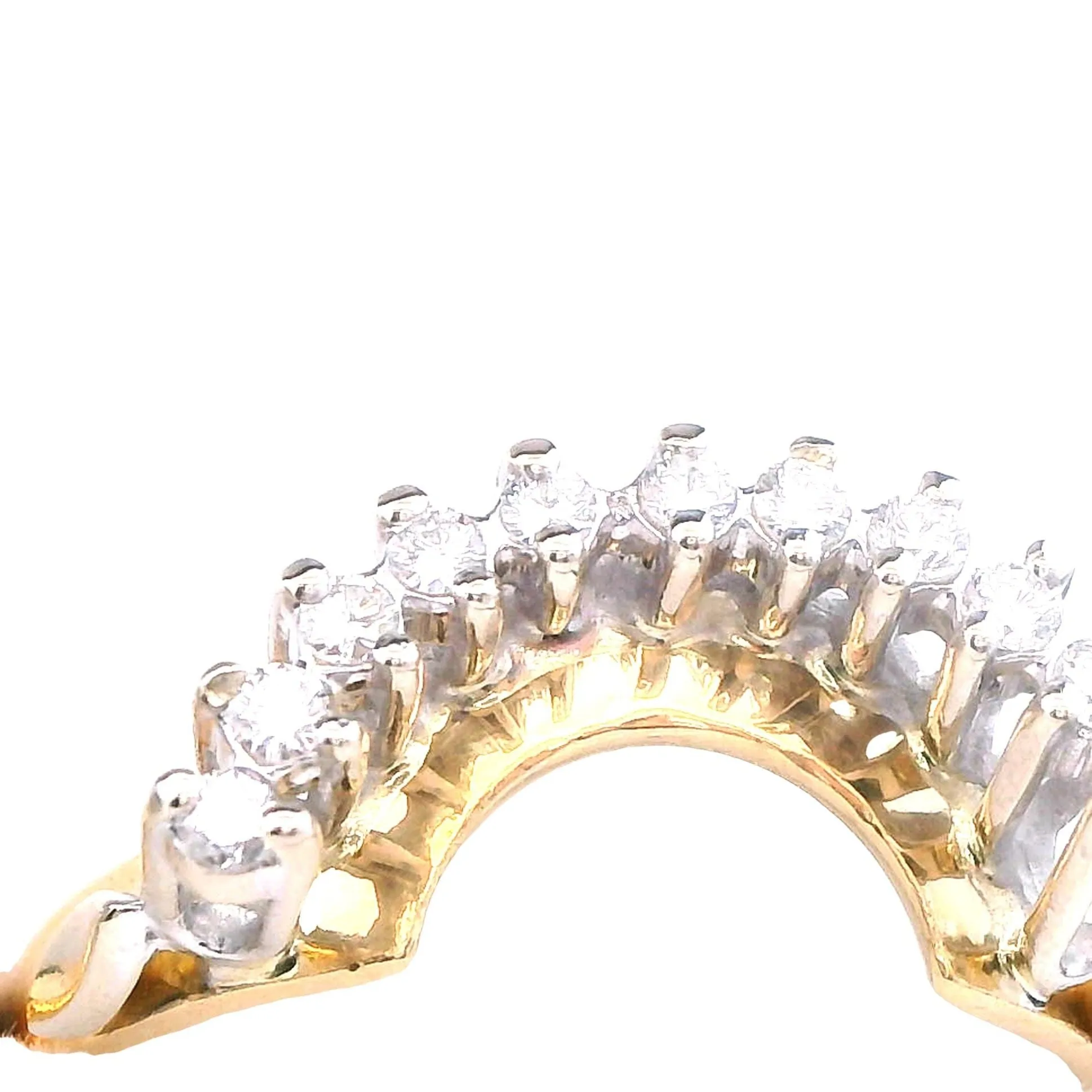 Captivating Sapphire and Diamond Bridal Set in Yellow Gold and Palladium