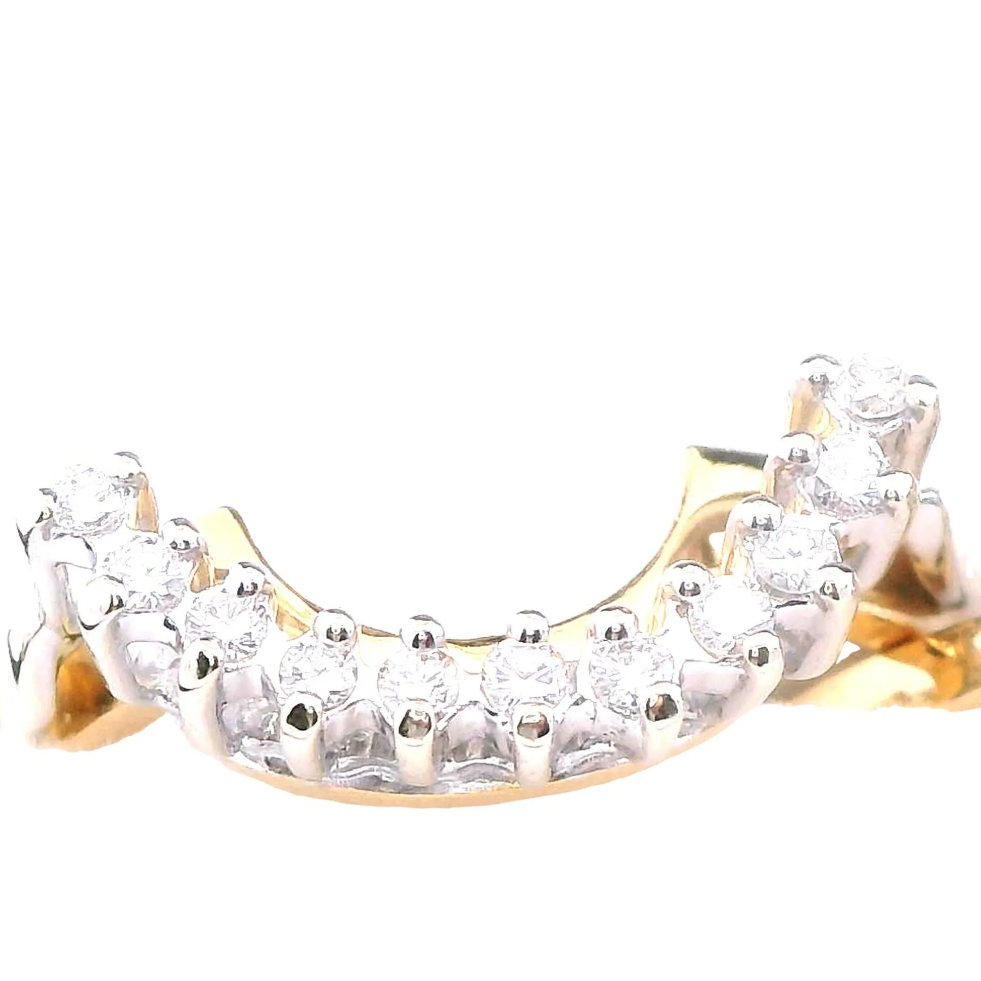 Captivating Sapphire and Diamond Bridal Set in Yellow Gold and Palladium
