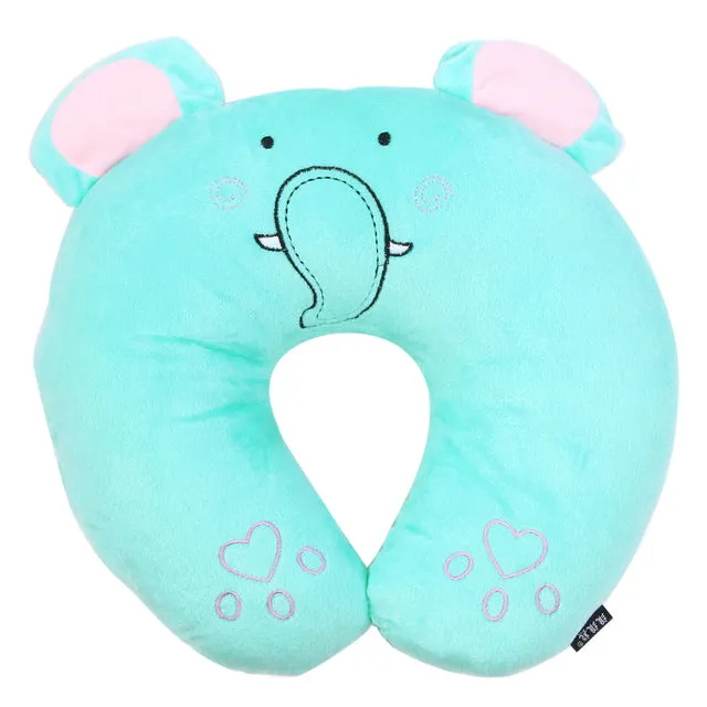 Cartoon Animals U Shaped Neck Travel Pillow Comfortable Multi-Color Automatic Neck Support Head Rest Pillow 30*30* 7cm