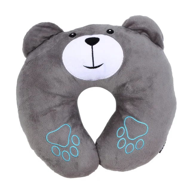 Cartoon Animals U Shaped Neck Travel Pillow Comfortable Multi-Color Automatic Neck Support Head Rest Pillow 30*30* 7cm