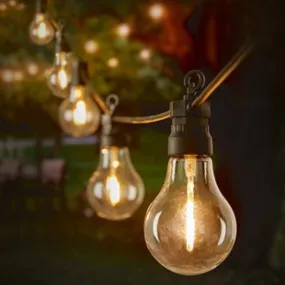 Christmas Lights 10 Connectable Festoon Party Lights Clear - Warm White