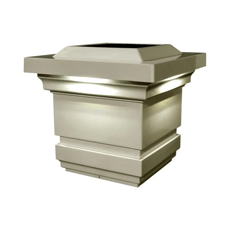 Classy 4" x 4" PVC Solar Post Cap - Tan
