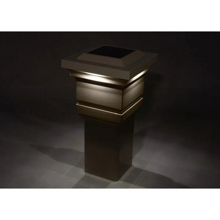 Classy 4" x 4" PVC Solar Post Cap - Tan