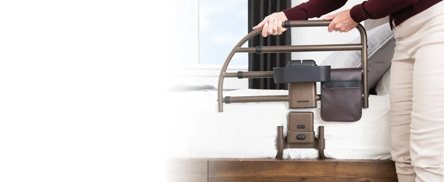 Click Extendable Bed Rail, Removable Bed Handle for Elderly, Safe and Easy to Use Adjustable Assist Rail for Seniors, Prevents F