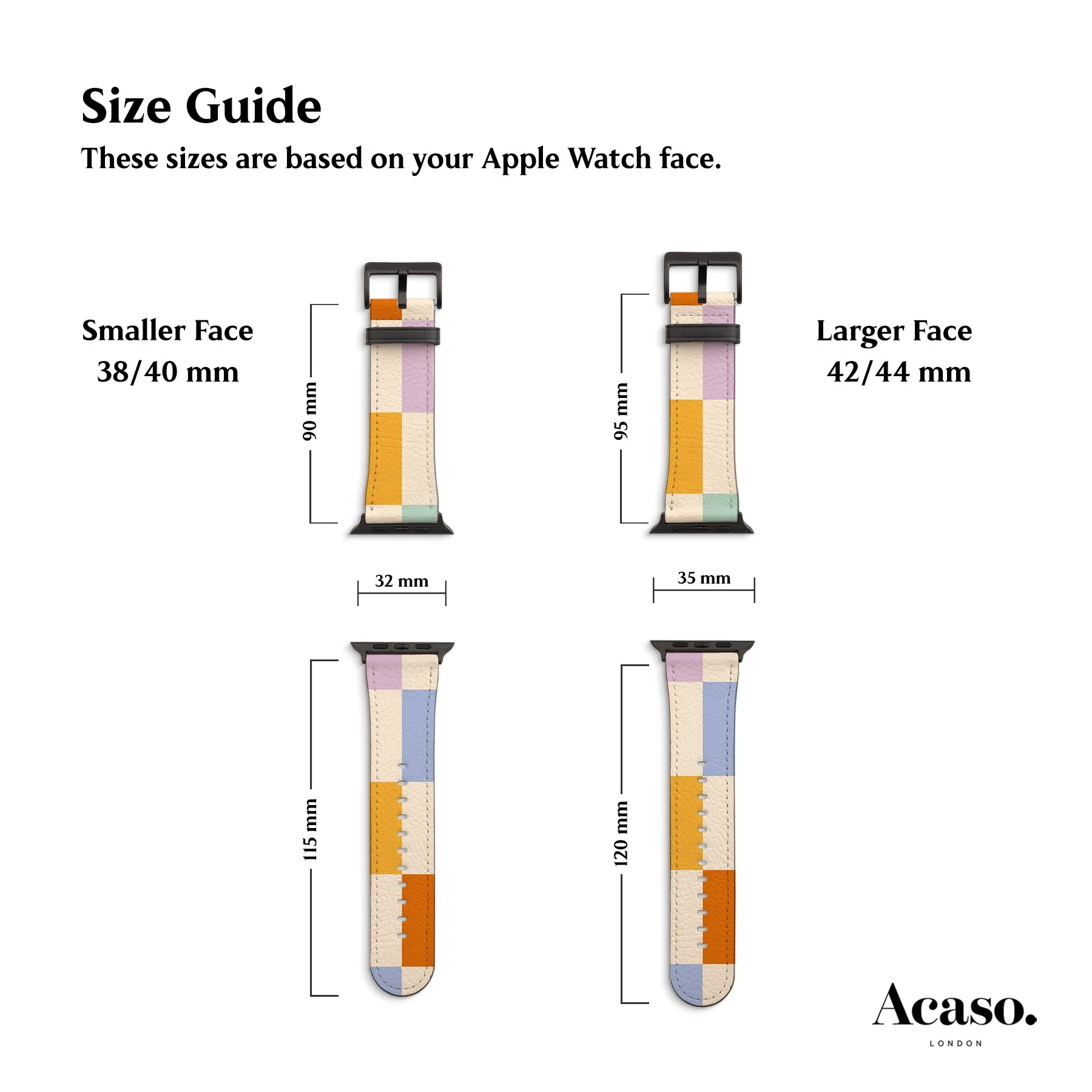 Colourful Checkers Apple Watch Strap