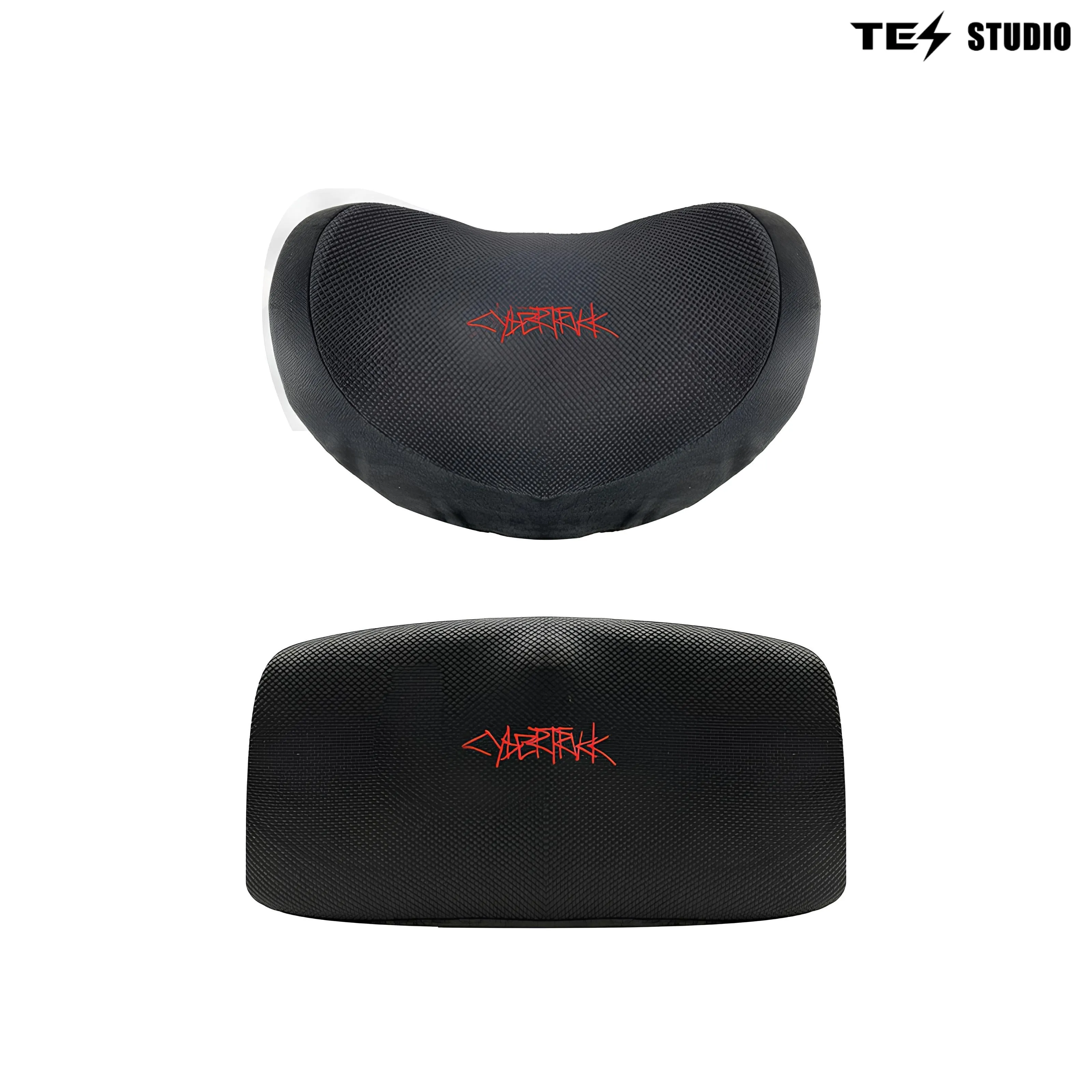 Cybertruck Embroidery Neck & Lumbar Car Pillows Gaming Chair Pillow with Adjustable Strap（2 Pcs）