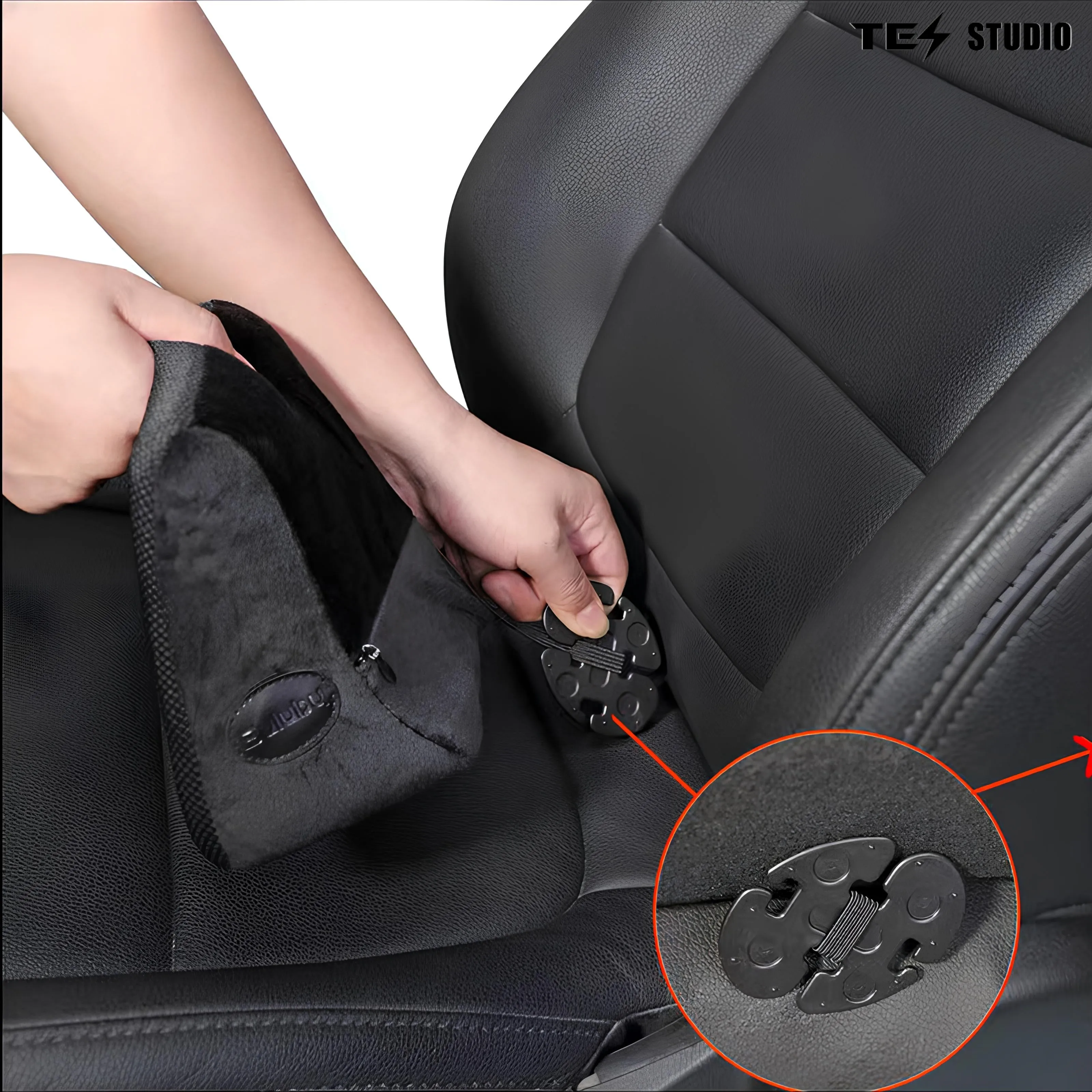 Cybertruck Embroidery Neck & Lumbar Car Pillows Gaming Chair Pillow with Adjustable Strap（2 Pcs）