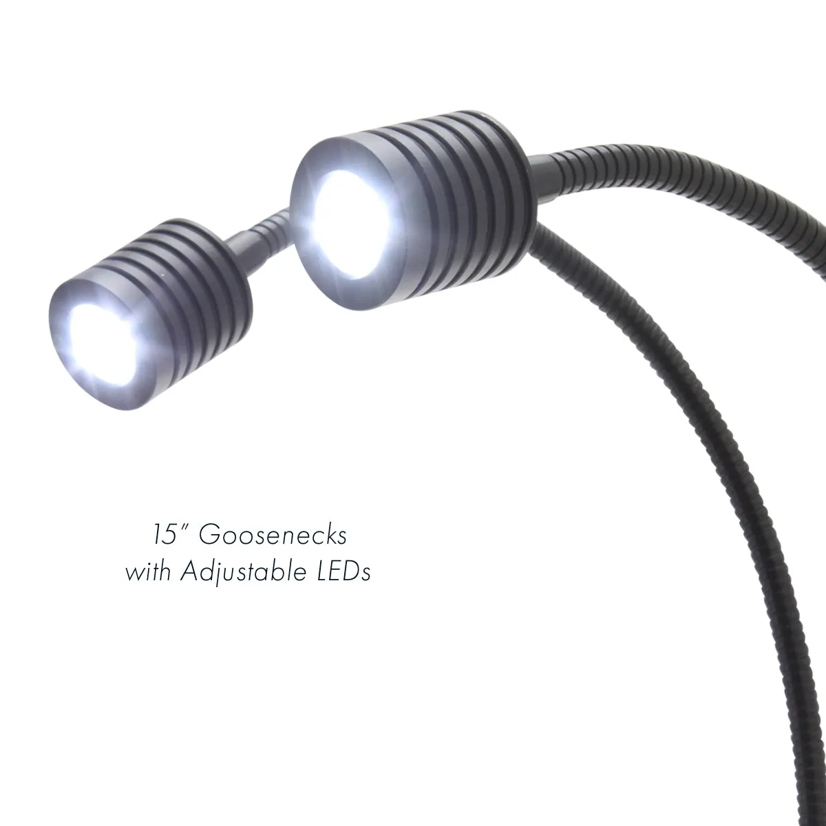 Cyclops Post Stand with Gooseneck and Backlight LEDs