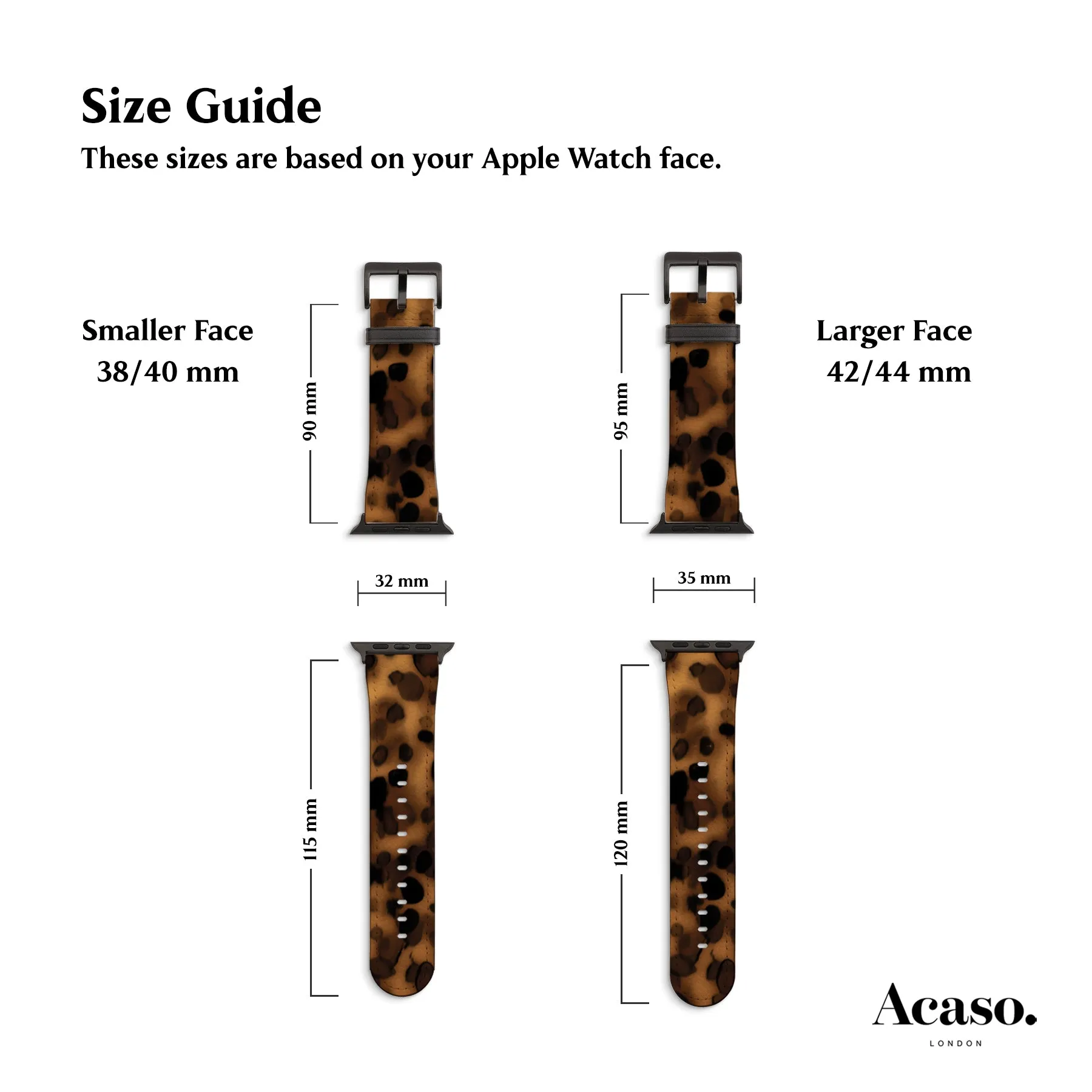 Dark Tortoise Apple Watch Strap
