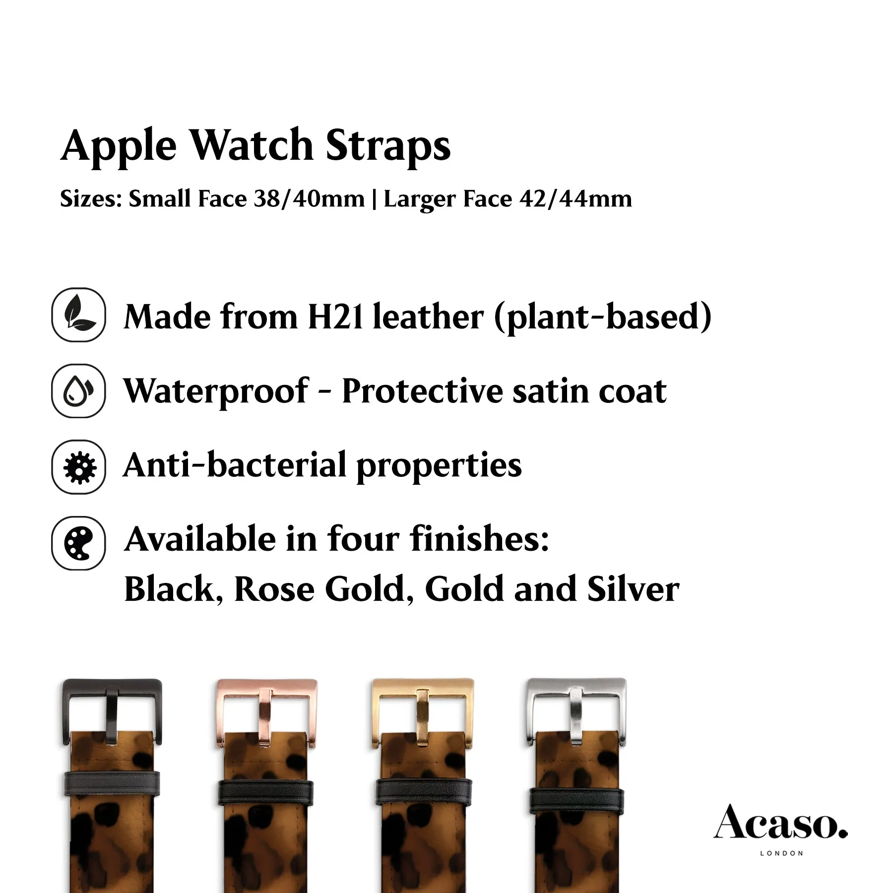 Dark Tortoise Apple Watch Strap