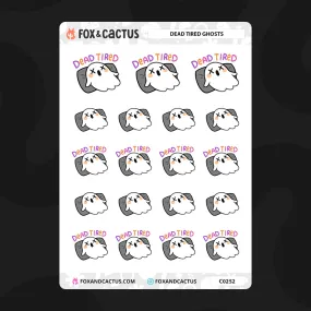 Dead Tired Ghost Stickers
