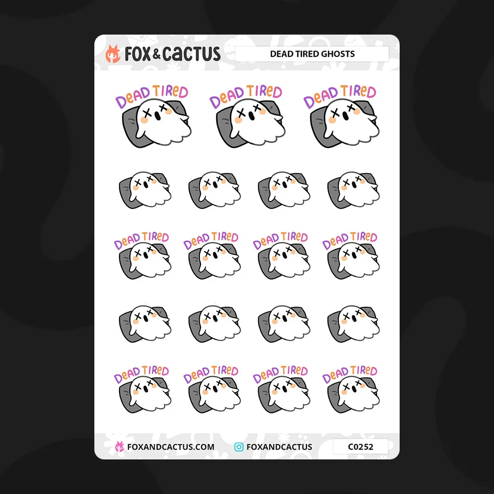 Dead Tired Ghost Stickers