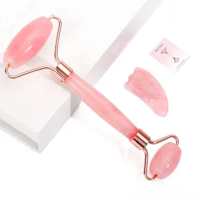 Deciniee Jade Roller and Gua Sha Set - Anti Aging Rose Quartz Face Roller Massager & Guasha Tool for Face, Eye, Neck - Natural Beauty Skin Care Tools Body Muscle Relaxing Relieve Wrinkles