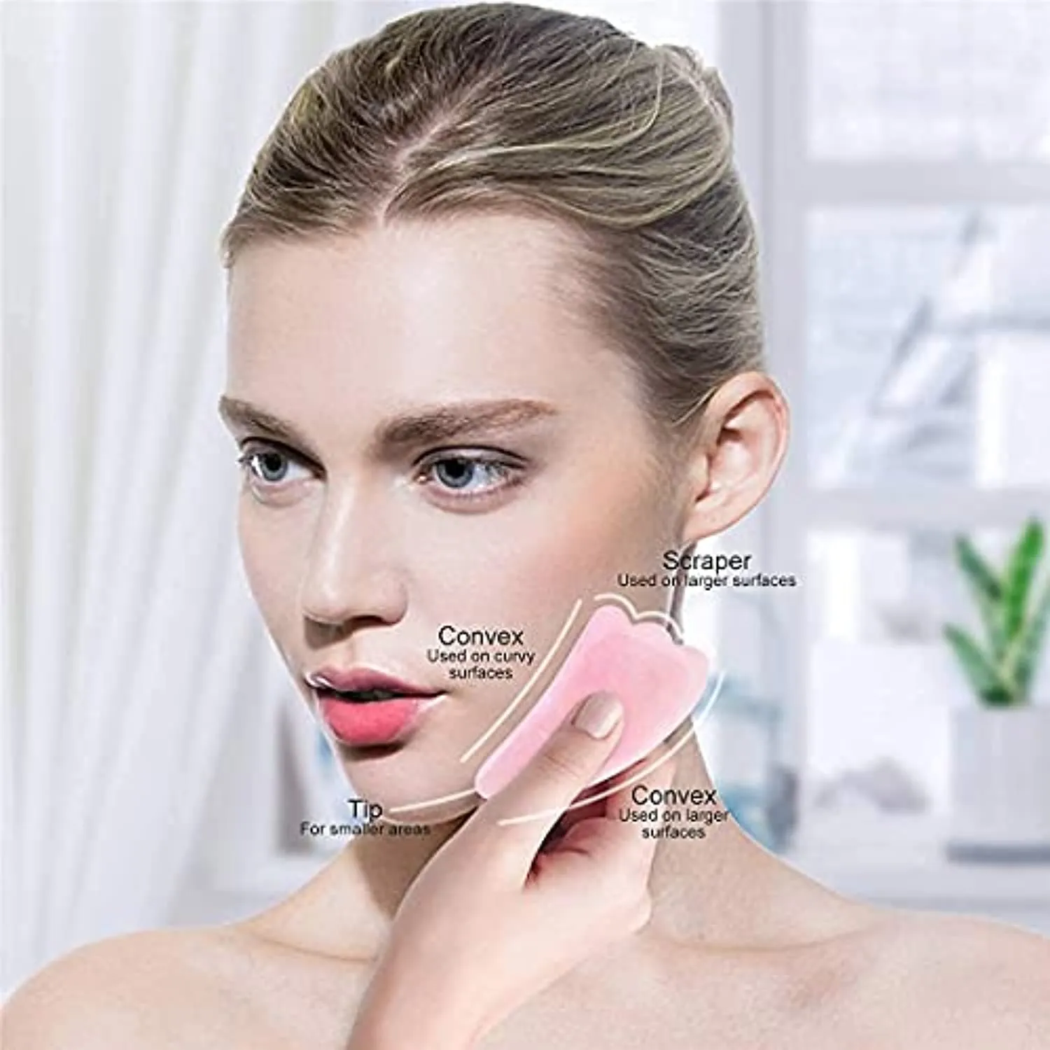Deciniee Jade Roller and Gua Sha Set - Anti Aging Rose Quartz Face Roller Massager & Guasha Tool for Face, Eye, Neck - Natural Beauty Skin Care Tools Body Muscle Relaxing Relieve Wrinkles