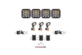 Diode Dynamics SS5 Sport Universal CrossLink 4-Pod Lightbar - White Driving