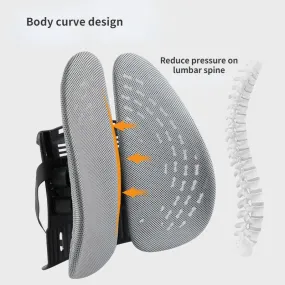 【Double Back Lumbar Cushion】Back Support for Office Chair Car Comfort Lumbar Pillow Adjustable Ergonomic Balanced Firmness for Back Pain Relief