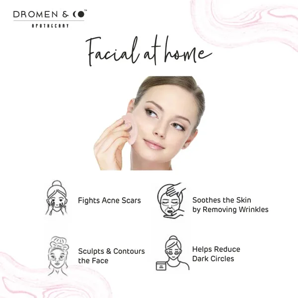 Dromen & Co Rose Quartz Gua Sha Stone (Teardrop)
