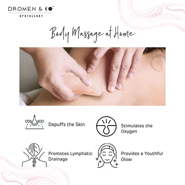 Dromen & Co Rose Quartz Gua Sha Stone (Teardrop)