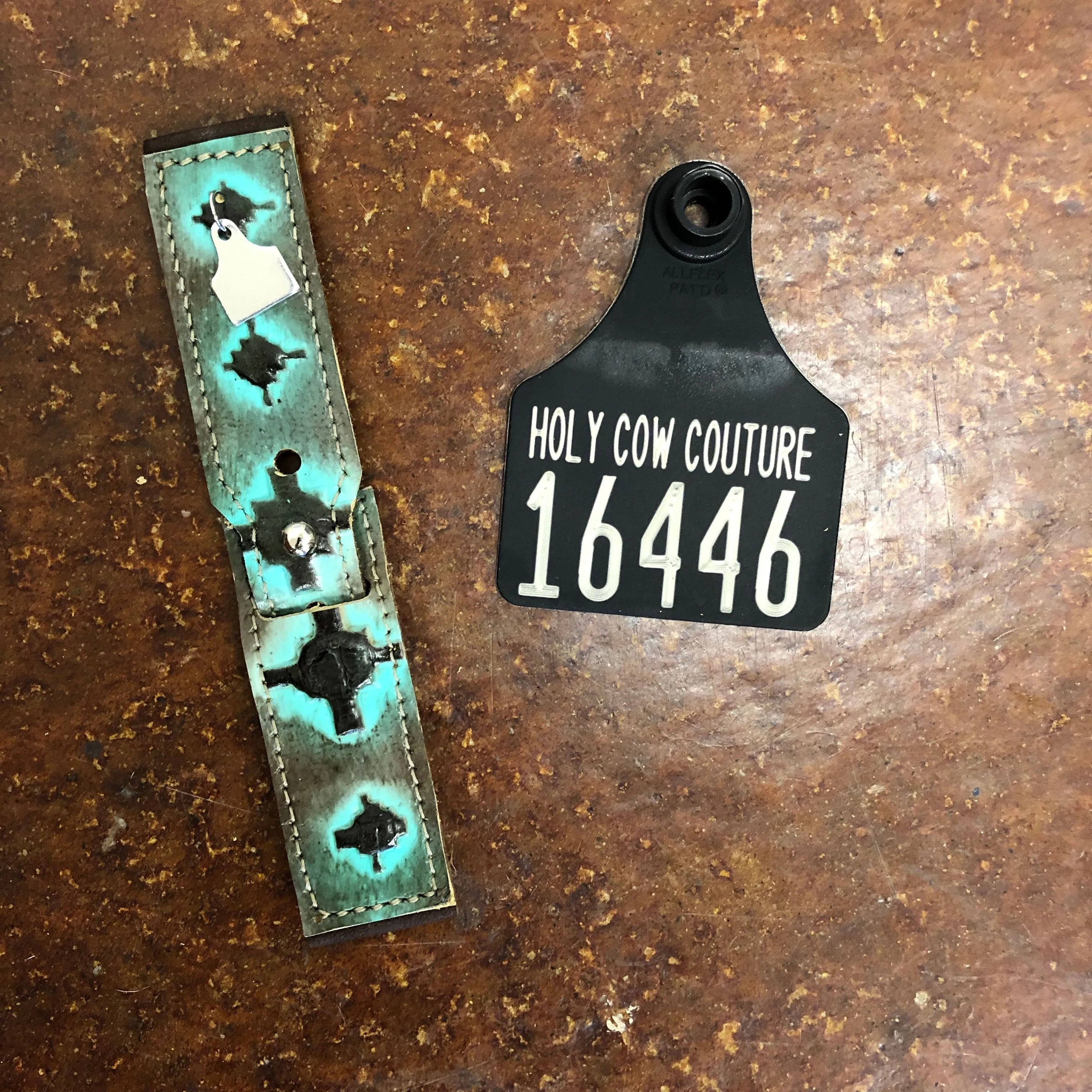 Embossed Leather Apple Watch Band - Small #16446