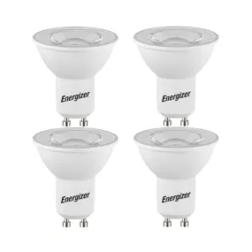 Energizer 3.6W GU10 LED Spotlight - 4 Pack - Dimmable - 345lm