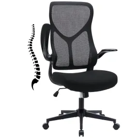 Ergonomic Computer Mesh Chair with Flip-up Armrests,Lumbar Support, Backrest for Home Office