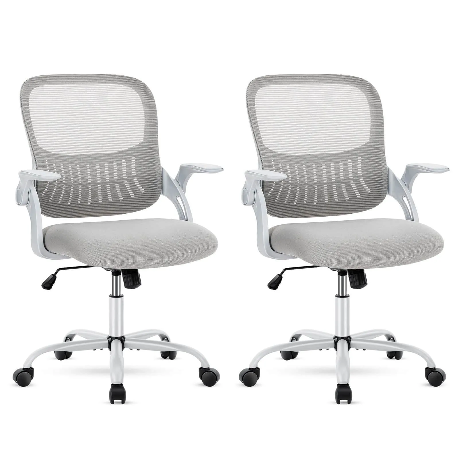 Ergonomic Home Mesh Office Desk Chairs with Flip up Armrests,Lumbar Support