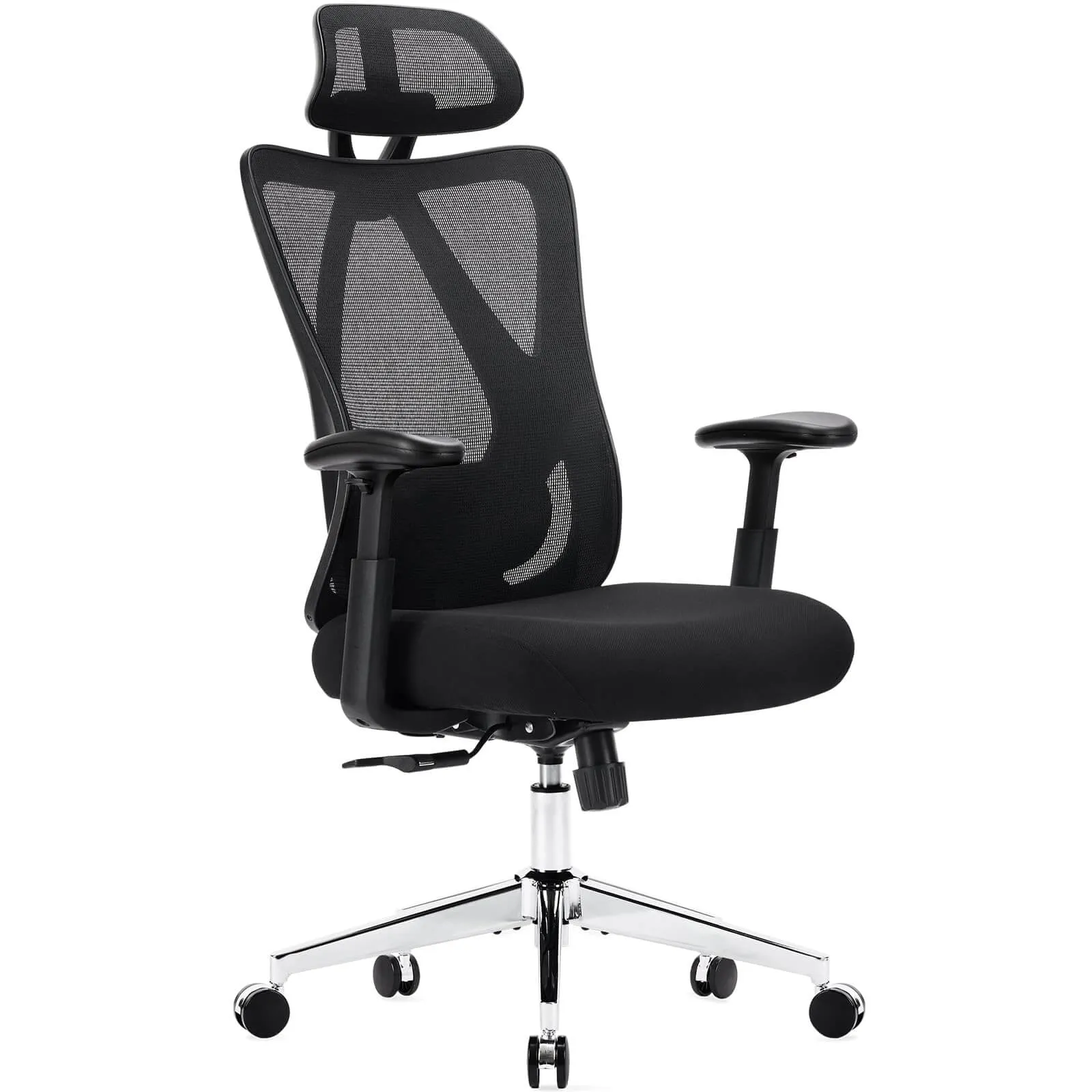 Ergonomic Office Chair with 2D Armrest Adjustable Lumbar Support & Headrest,135°Tilt Function