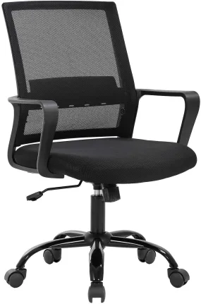 Ergonomic Swivel Rolling Home Office Mesh Chair with Lumbar Support