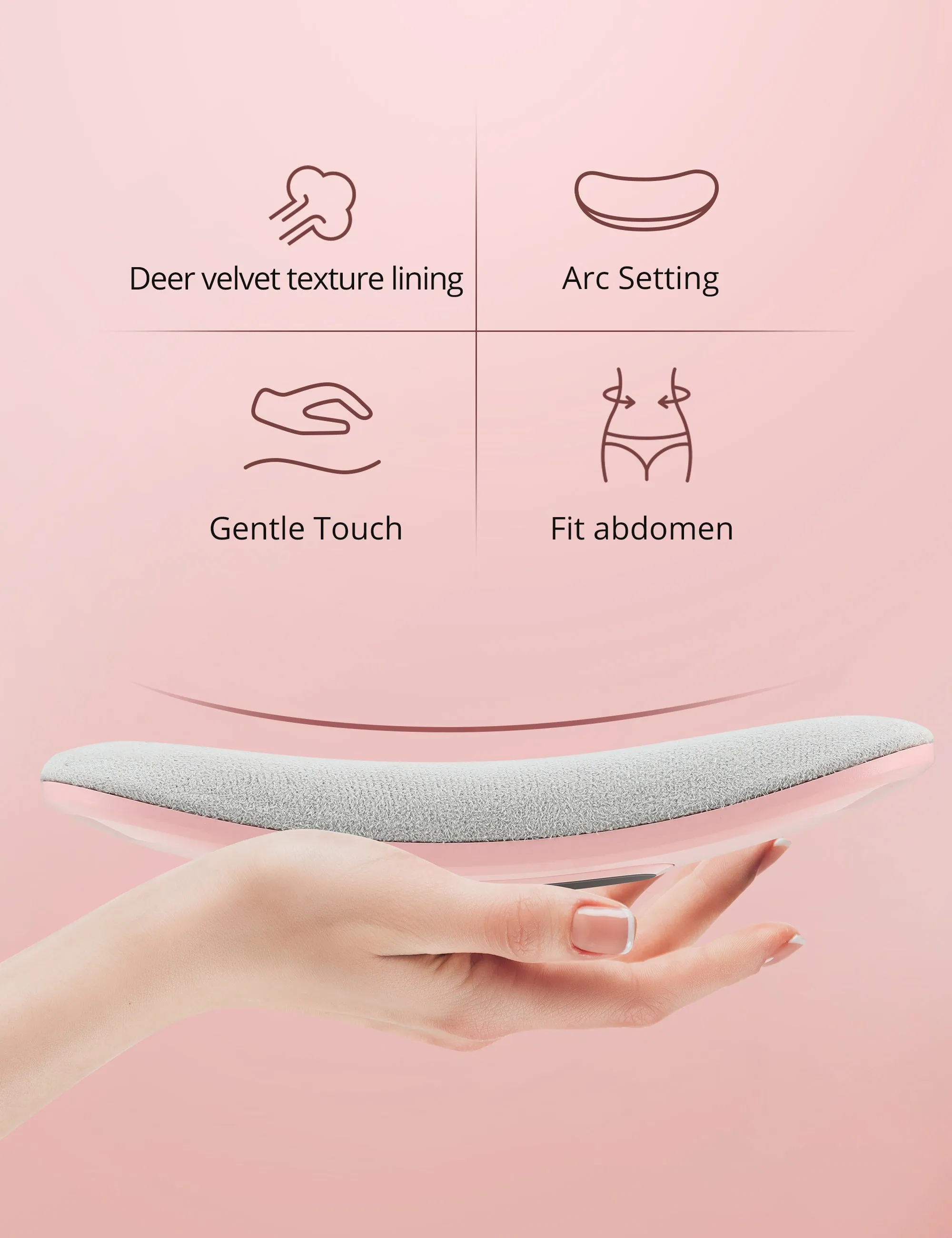 Evajoy Period Heating Pads for Cramps,  Portable Cordless Menstrual Heating Pad for Back, Christmas gift Pain Relief  WM