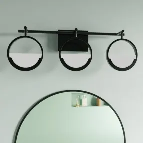 ExBrite Modern Simplicity LED Vanity Light with Rotatable Heads and Dimmable Brightness, Black