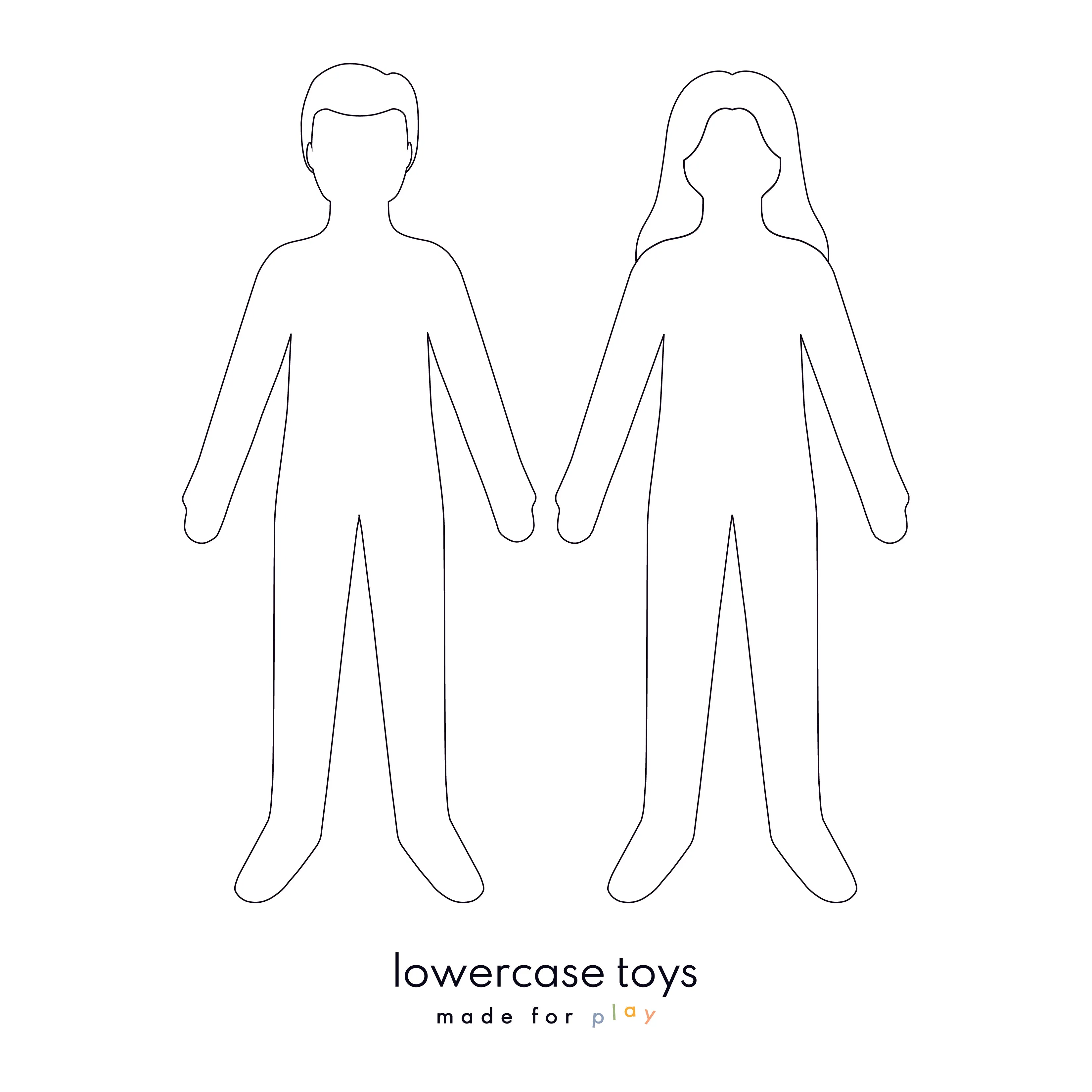 felt doll printable outlines
