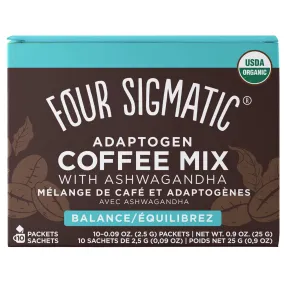 Four Sigmatic Adaptogen Coffee Mix with Ashwagandha, 10x2.5g Sachets