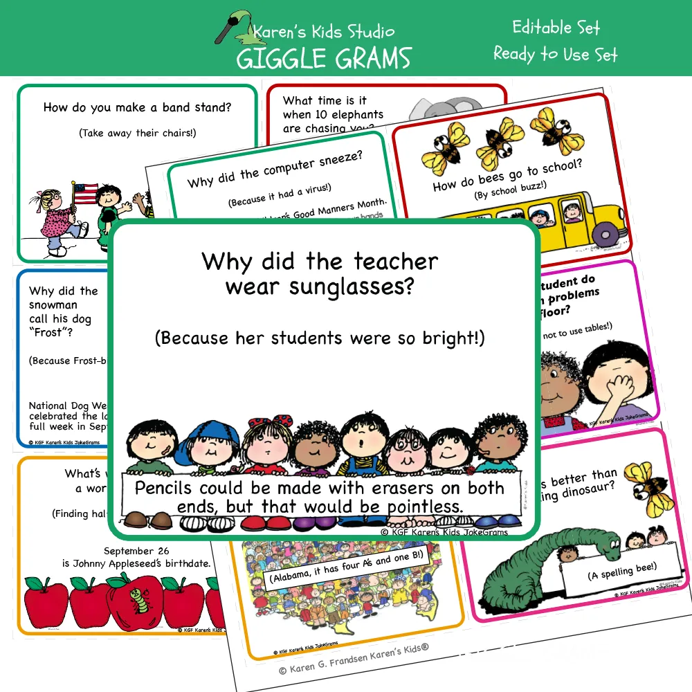 FUN STUFF Giggle Grams for Lunchboxes and Desks Printables