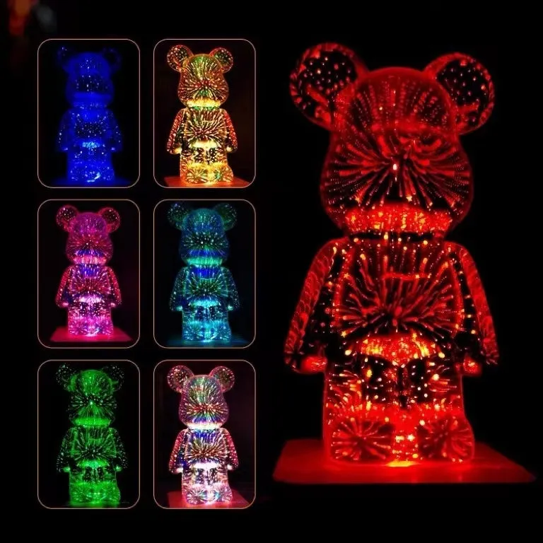 Galaxy Fireworks Standing Bear Night Light | NEW