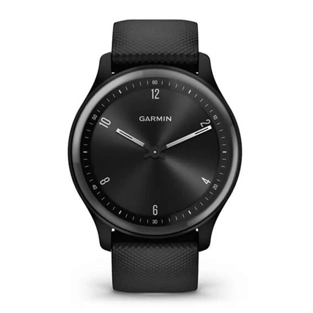 Garmin vivomove Black Dial Silicone Band with Slate Accents Health and Wellness Features Touchscreen Smartwatch - 010-02566-00