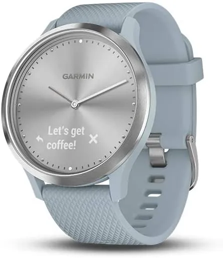 Garmin Vívomove HR, Hybrid Smartwatch for Men and Women, Silver/Sea Foam